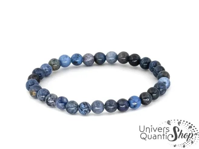 dumortiérite vertus - bracelet de la patience - univers quantic shop