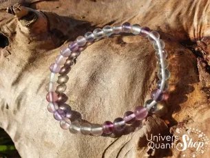 Bracelet Fluorine Multicolore – pierre de la libido - dépendances – Qualité AA – Boule 6mm