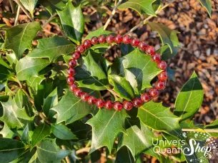 Bracelet Grenat Rouge Almandin – Pierre foie - rate - reins – Qualité A – Boule 6mm