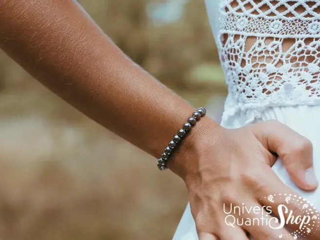hématite, pierre d'harmonie et de confiance, bracelet en pierres naturelles