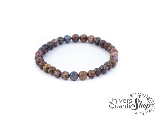 bracelet piétersite pierre des chamanes 6mm qualité A sur fond blanc