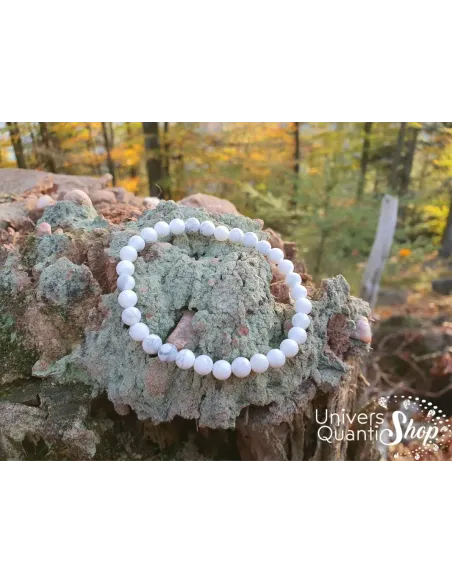 Bracelet Howlite Blanche – Pierre pour le perte de poids - reduit l'anxiete – Qualité A – Boule 6mm