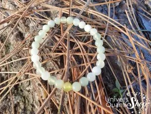 Bracelet Jade de Chine – Pierre pour la grossesse -pierre de sommeil – Qualité A – Boule 6mm