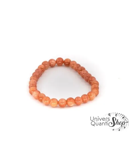 pierre de la joie de vivre, perle du soleil bracelet boule 6mm A+ fond blanc