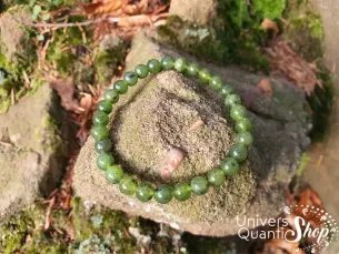 Bracelet Jade Néphrite – Pierre Porte Bonheur – Qualité AA – Boule 6mm