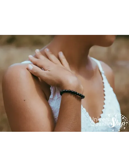 jais, jais pierre noire, pierre de protection, jais noir bracelet