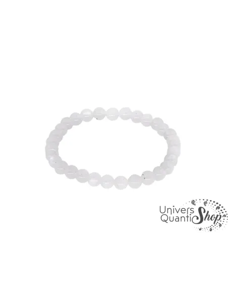 pierre de lune beige bracelet femme 6mm qualité A sur fond blanc