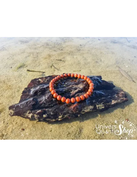 Bracelet Jaspe Rouge – Pierre de regeneration – Qualité A – Boule 6mm