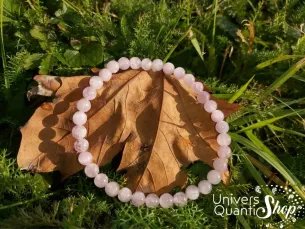 Bracelet Kunzite – aide en cas de dépression et de chagrin – Qualité AA – Boule 6mm