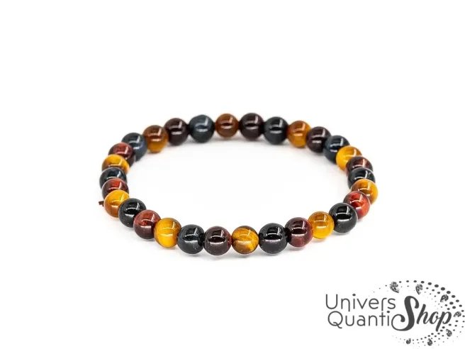 bracelet oeil multiple boule 6mm qualité AA sur un fond blanc