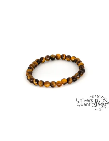 oeil de tigre bracelet protection signification 6mm qualité AA sur fond blanc