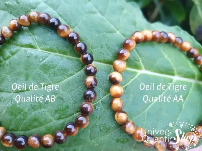 bracelet protection œil de tigre comparatif entre qualité AB et qualité AA