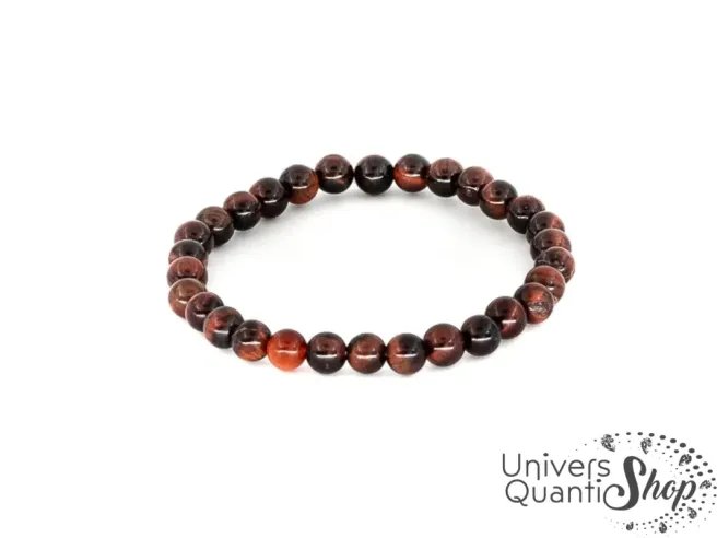 oeil de taureau bracelet pierre puissante de protection 6mm qualité A sur fond blanc