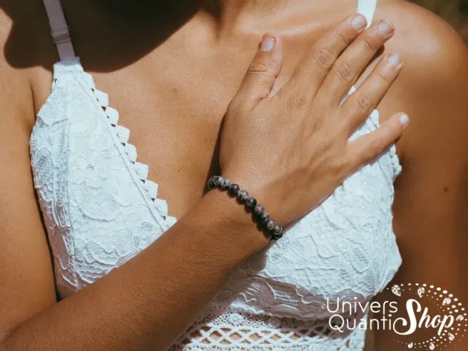 Bracelet larvikite - Pierre d'indépendance - Univers Quantic shop