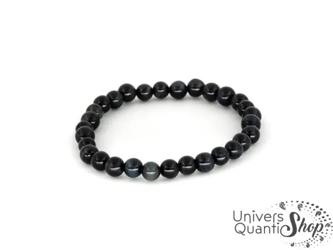 oeil de faucon signification bracelet pierre de vision 6mm qualité AA sur fond blanc