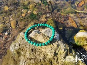 Bracelet Malachite – libère les blocages émotionnels – Qualité AA – Boule 6mm