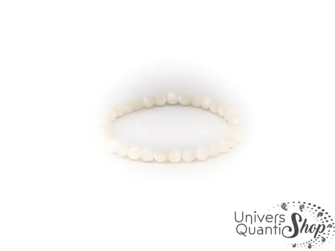 nacre bracelet bijoux en perle nacre 6mm qualité A sur fond blanc