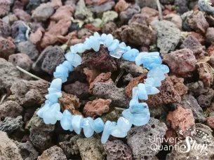 Bracelet Aigue Marine – Pierre de Bonheur et de Confiance -surmonte la timidité- qualité AB