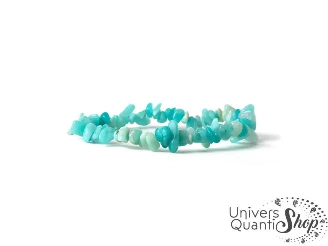 Bracelet d'amazonite - pierre de vérité et d'harmonie. Fragments de pierres naturelles.