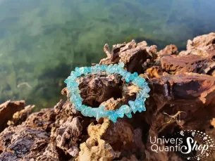 Bracelet apatite bleue – pierre de l’affirmation - pierre de la communication – qualité AA – Baroque