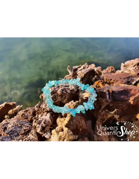 Bracelet apatite bleue – pierre de l’affirmation - pierre de la communication – qualité AA – Baroque Bracelet apatite bleue – pierre de l’affirmation - pierre de la communication – qualité AA – Baroque