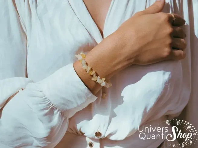 aventurine jaune signification - aventurine jaune pierre - bracelet baroque