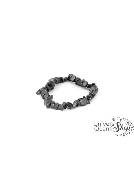 hématite vertu - bracelet baroque pierre argentée hématite vertu - bracelet baroque pierre argentée