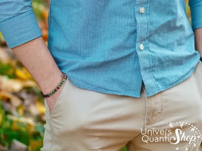 bracelet amour apollon homme création consciente 6mm sur un poignet d'homme