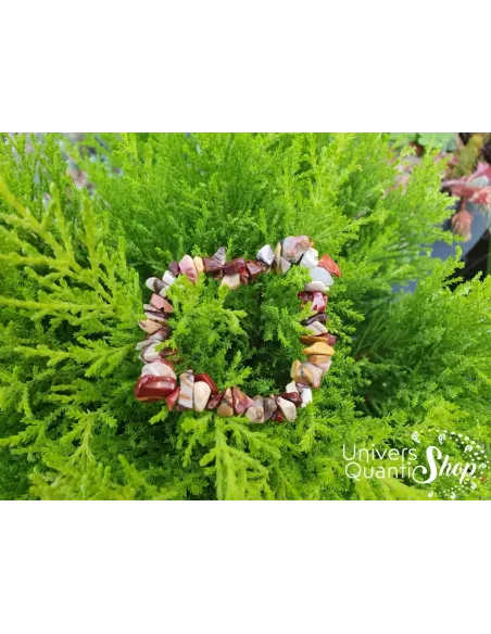 Bracelet Jaspe Mookaïte – Pierre d'introspection – Qualité A – Baroque Bracelet Jaspe Mookaïte – Pierre d'introspection – Qualité A – Baroque