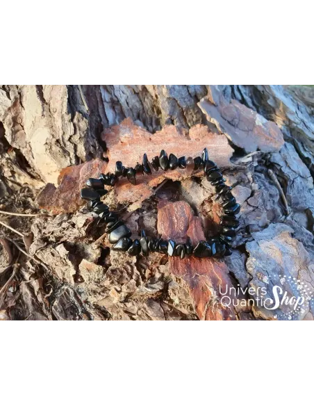 Bracelet Obsidienne Noire – facilite l'introspection – Qualité A – Baroque Bracelet Obsidienne Noire – facilite l'introspection – Qualité A – Baroque