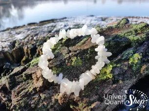 Bracelet Pierre de Lune Beige – soulage des douleurs menstruels – Qualité A – Baroque