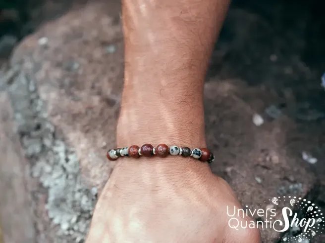 bracelet homme pierre naturelle sexualité sacrée sur mesure au poignet d'un homme