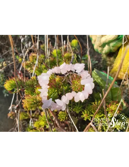 Bracelet Quartz Rose – encourage au pardon – Qualité A – Baroque Bracelet Quartz Rose – encourage au pardon – Qualité A – Baroque