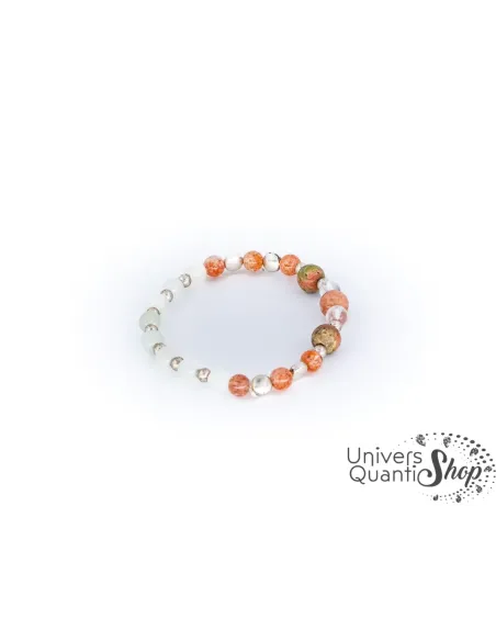 bijoux femme pierre naturelle bracelet soleil de jade : pierre de soleil, jade et unakite sur fond blanc bijoux femme pierre naturelle bracelet soleil de jade : pierre de soleil, jade et unakite sur fond blanc