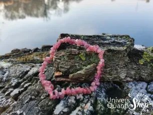 Bracelet Tourmaline Rose – soulage les peines amoureuses – Qualité A – Baroque