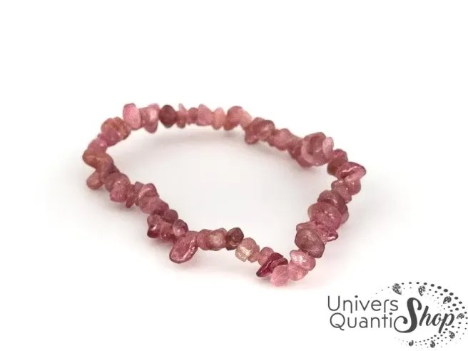 tourmaline rose bracelet, tourmaline rose lithothérapie, bracelet baroque