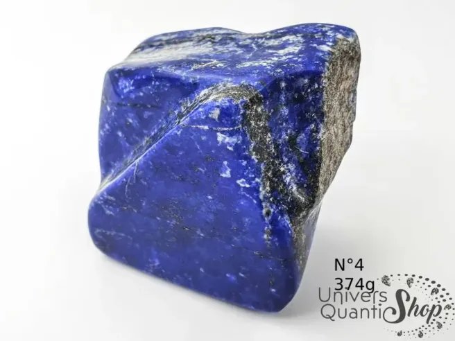 bloc de lapis lazuli numéro 4 fond blanc - univers quantic shop