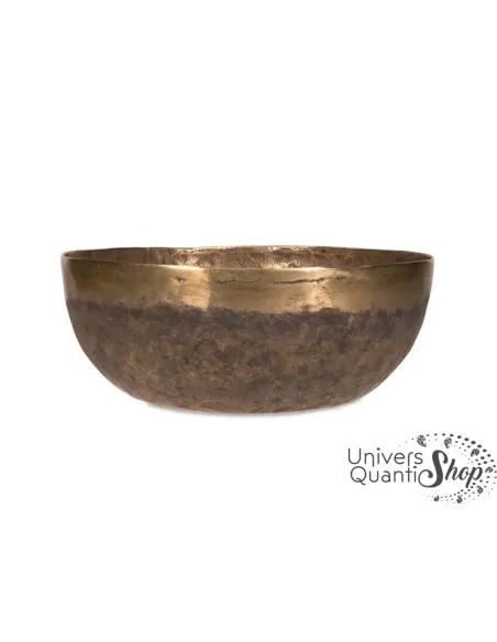 Bol Chantant Tibétain “Art Antique” aux 6 métaux vue bol posé sur fond blanc