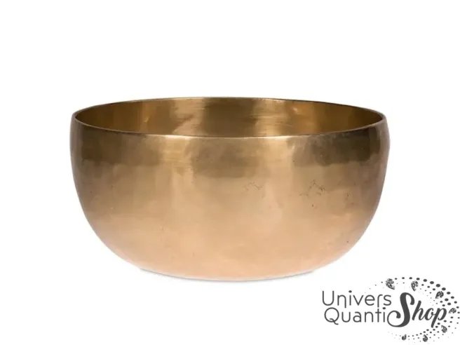 Bol chantant tibétain “Traditionnel” aux 8 métaux vue de face fond blanc