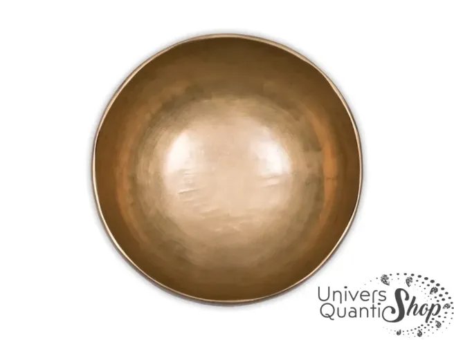 Bol Chantant Tibétain “Traditionnel” aux 8 métaux vue du dessus sur fond blanc