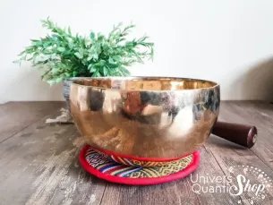Bol chantant tibétain doré 9 métaux - Mantra or - Univers Quantic Shop