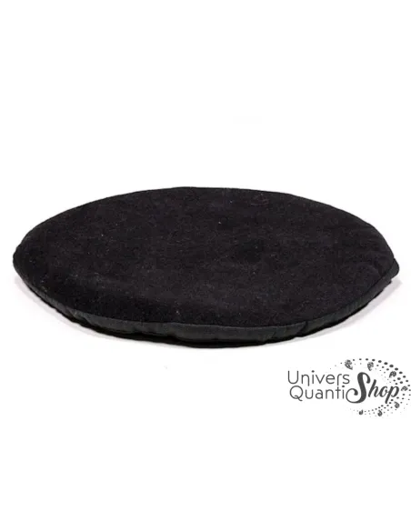 Coussin Plat pour Bol Chantant Tibétain Coton Rond Noir sur fond blanc Coussin Plat pour Bol Chantant Tibétain Coton Rond Noir sur fond blanc