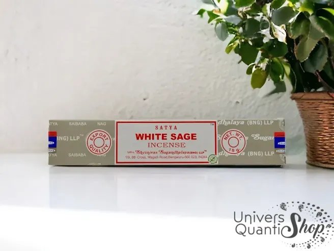 ou acheter encens sauge blanche bâtonnets - boite encens sauge blanche sur une table blanche