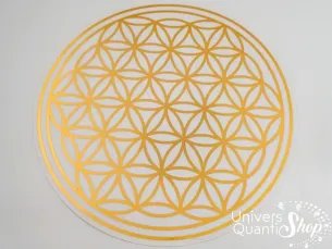 Fleur de vie stickers repositionnable grand modèle sur fond blanc