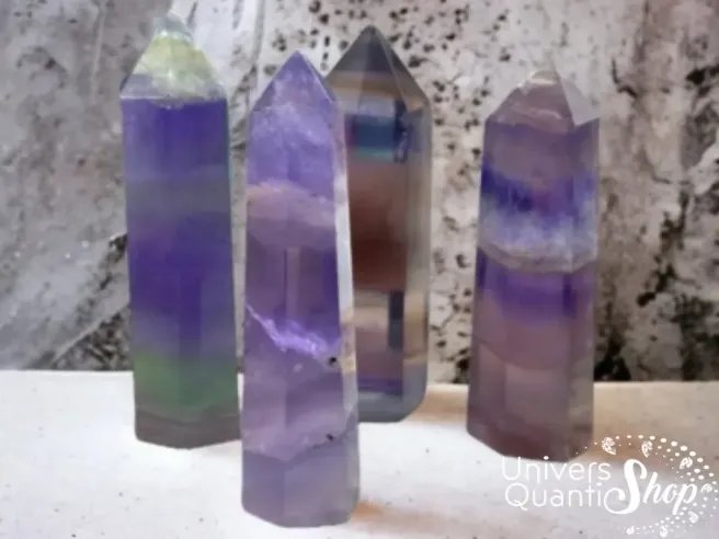 fluorite pierre, pointes en pierres naturelles fluorine