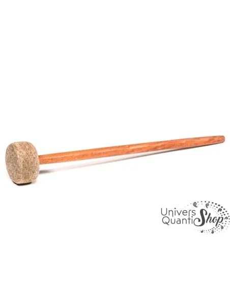 mailloche bol tibétain en bois de hêtre avec tête en feutre taille M sur fond blanc