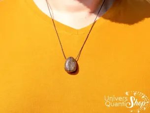 chiastolite pendentif homme en pierre naturelle, pierre de protection