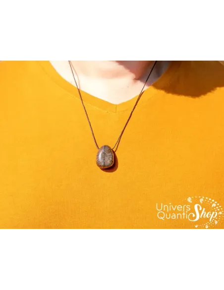 chiastolite pendentif homme en pierre naturelle, pierre de protection