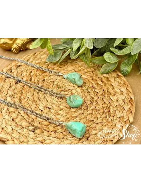 pierre chrysoprase, pendentif chrysoprase les vertus en lithothérapie