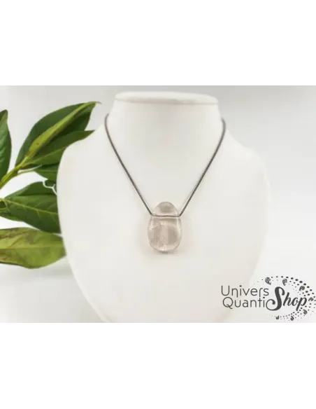 pendentif quartz blanc naturel - boutique de lithothérapie - univers quantic shop